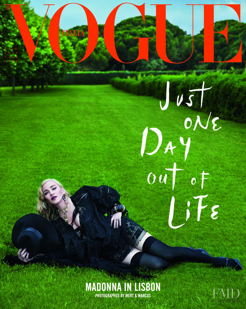 Madonna featured on the Vogue Italy cover from August 2018