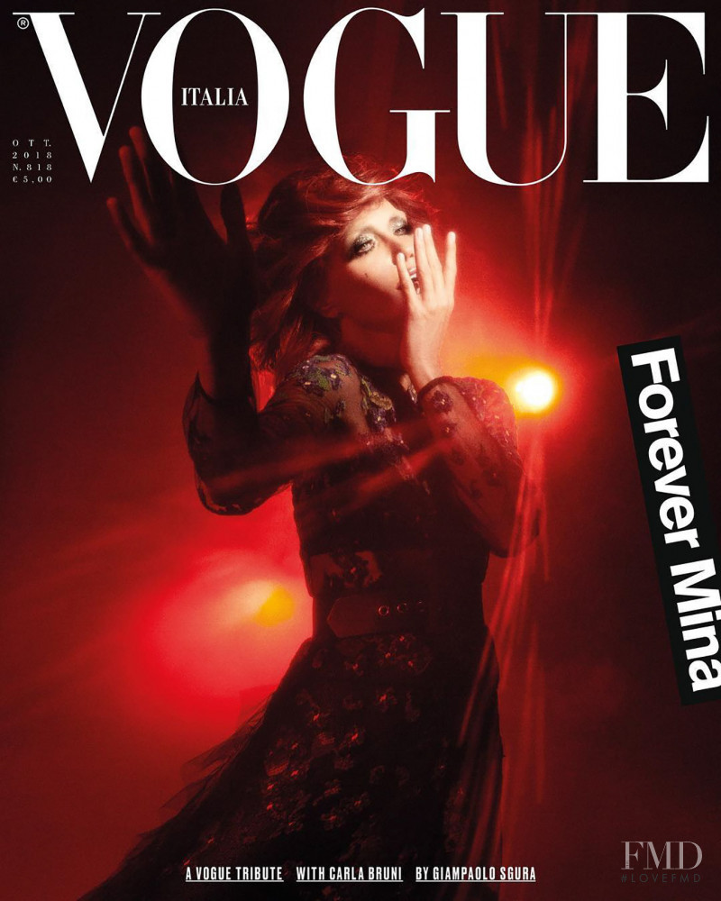 Carla Bruni featured on the Vogue Italy cover from October 2018
