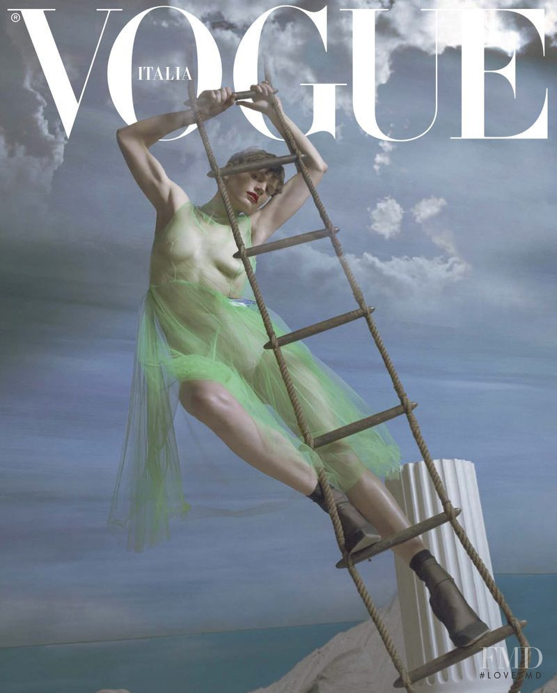 Saskia de Brauw featured on the Vogue Italy cover from September 2018