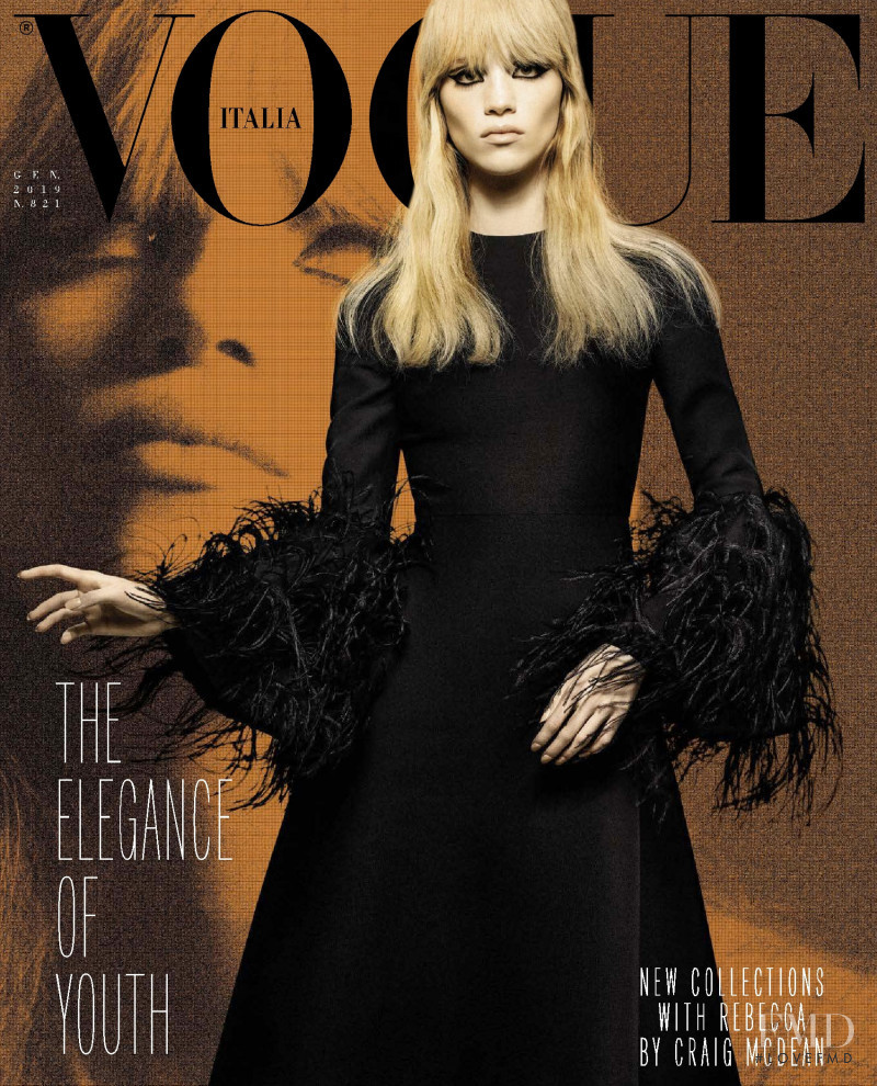  featured on the Vogue Italy cover from January 2019