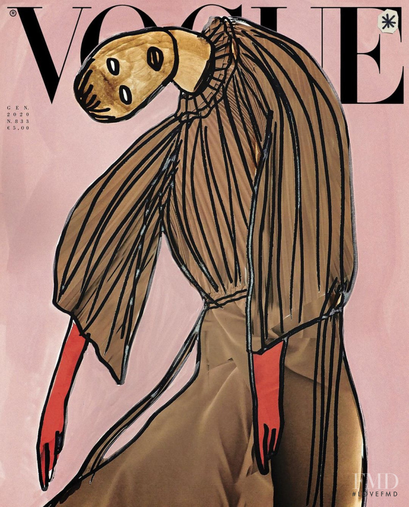  featured on the Vogue Italy cover from January 2020