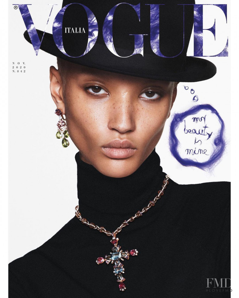 Georgia Palmer featured on the Vogue Italy cover from November 2020