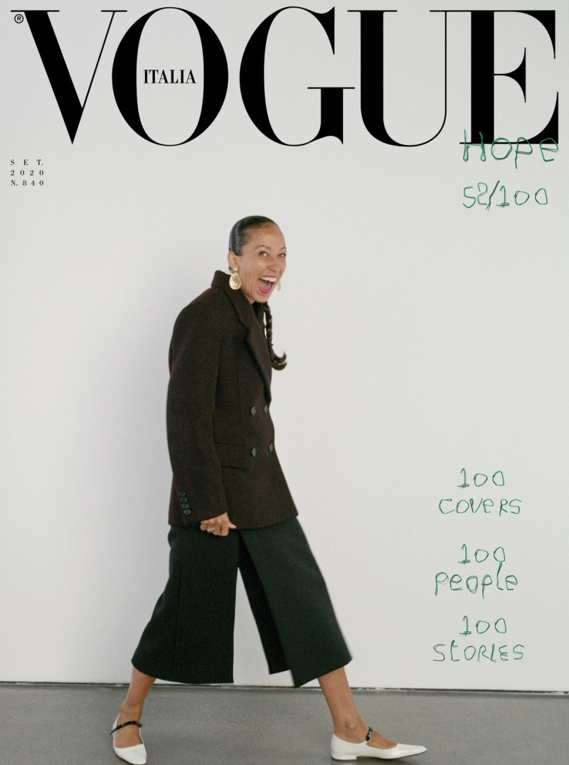Pat Cleveland featured on the Vogue Italy cover from September 2020