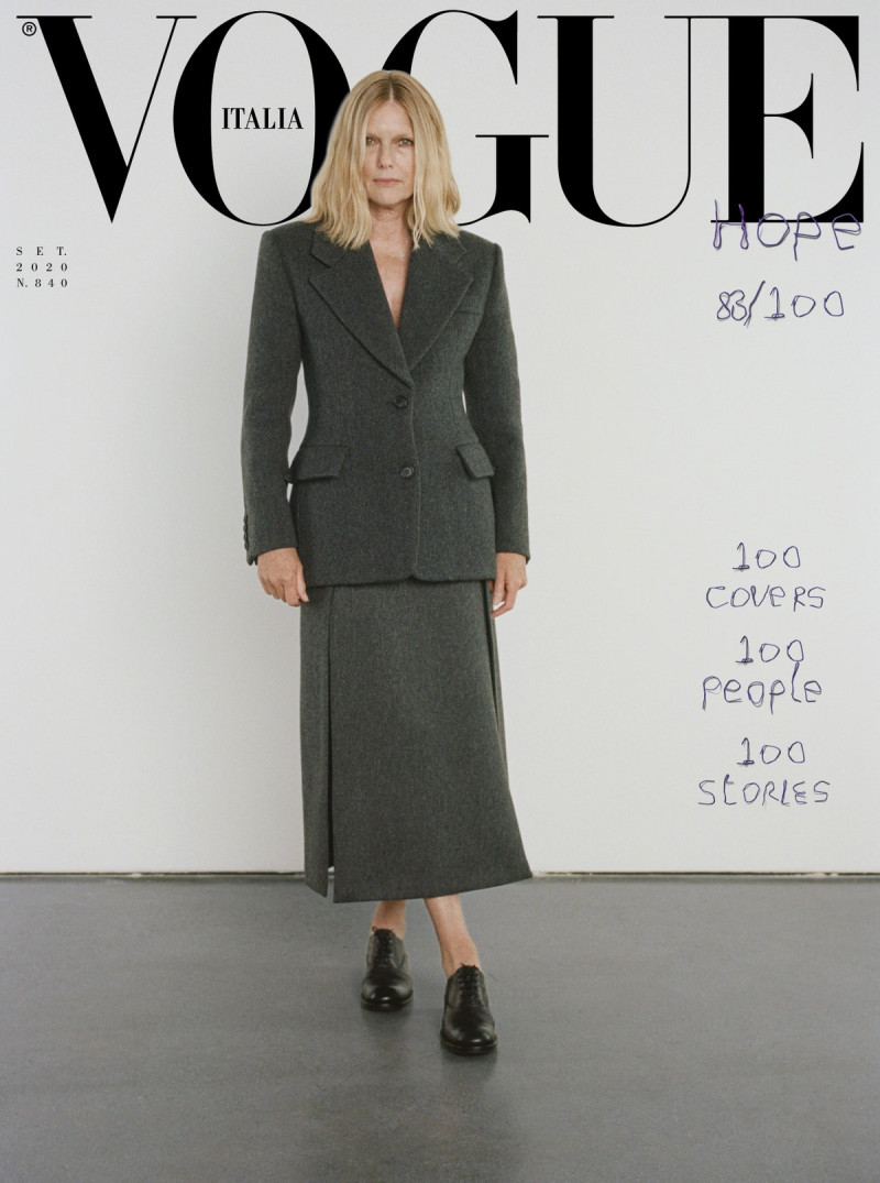 Patti Hansen featured on the Vogue Italy cover from September 2020