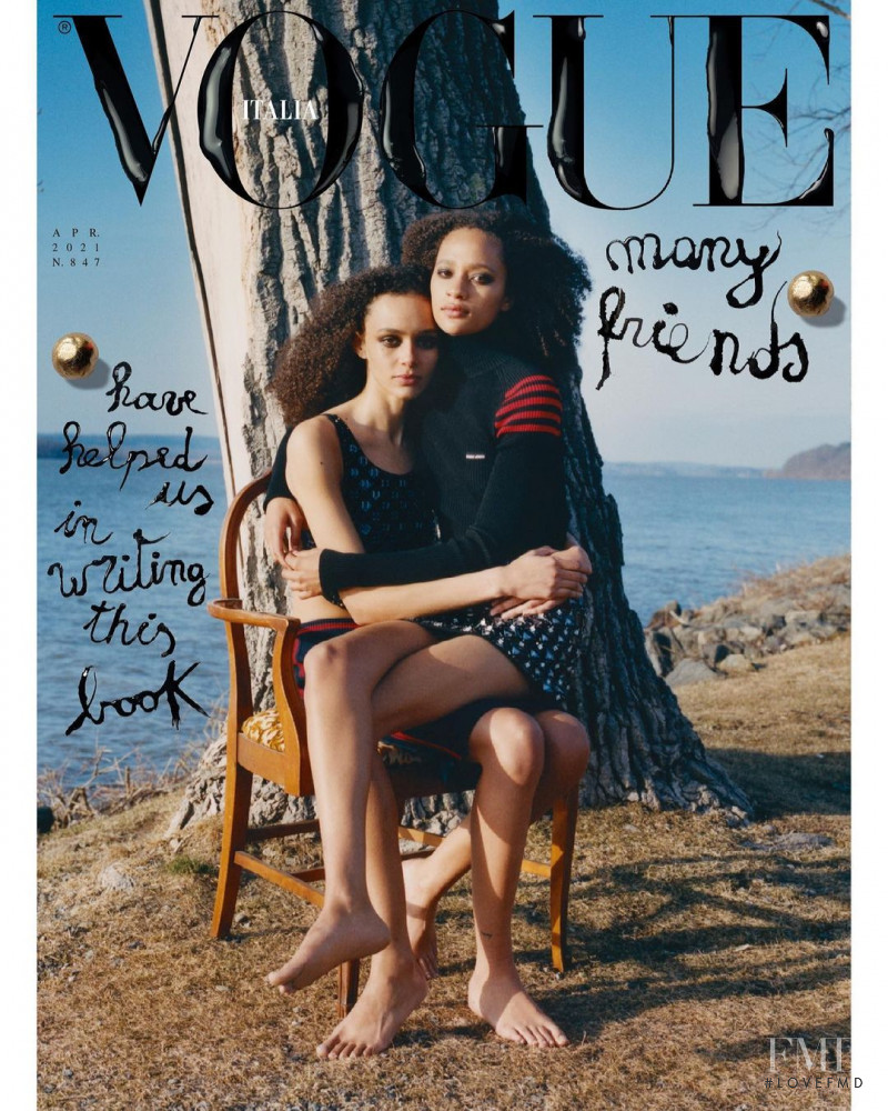 Binx Walton, Selena Forrest featured on the Vogue Italy cover from April 2021