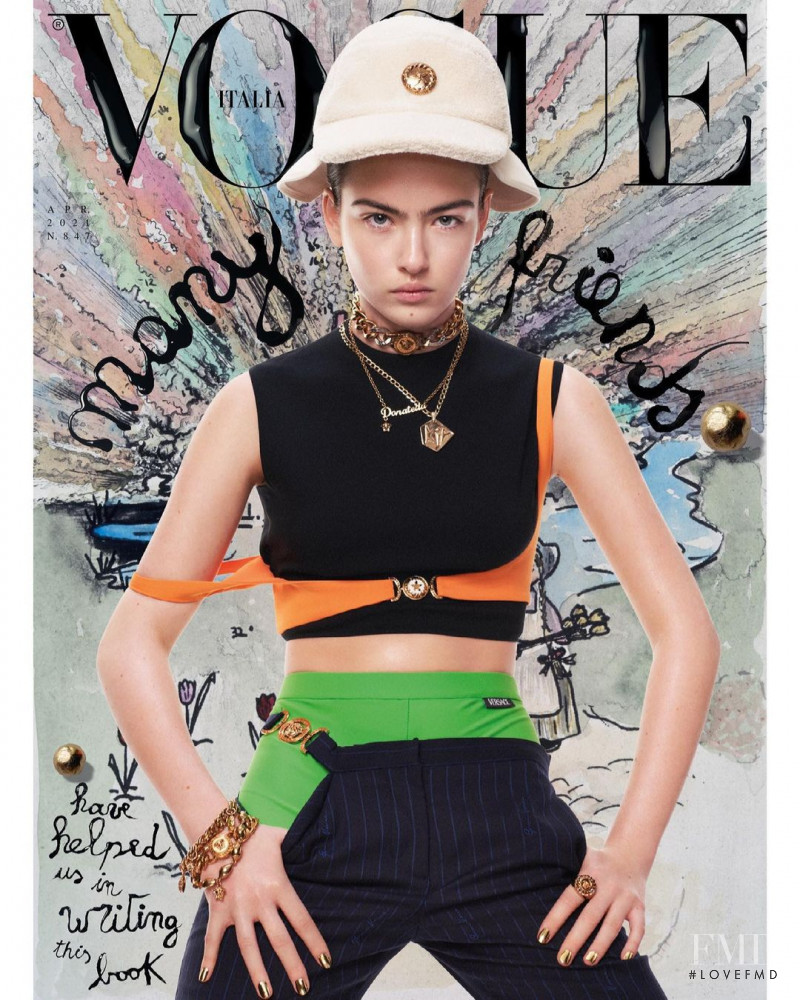 Stella Jones featured on the Vogue Italy cover from April 2021