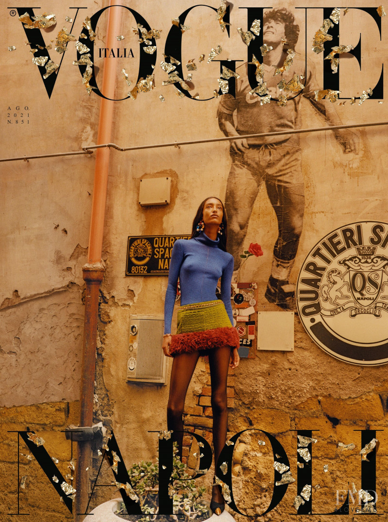 Mona Tougaard featured on the Vogue Italy cover from August 2021