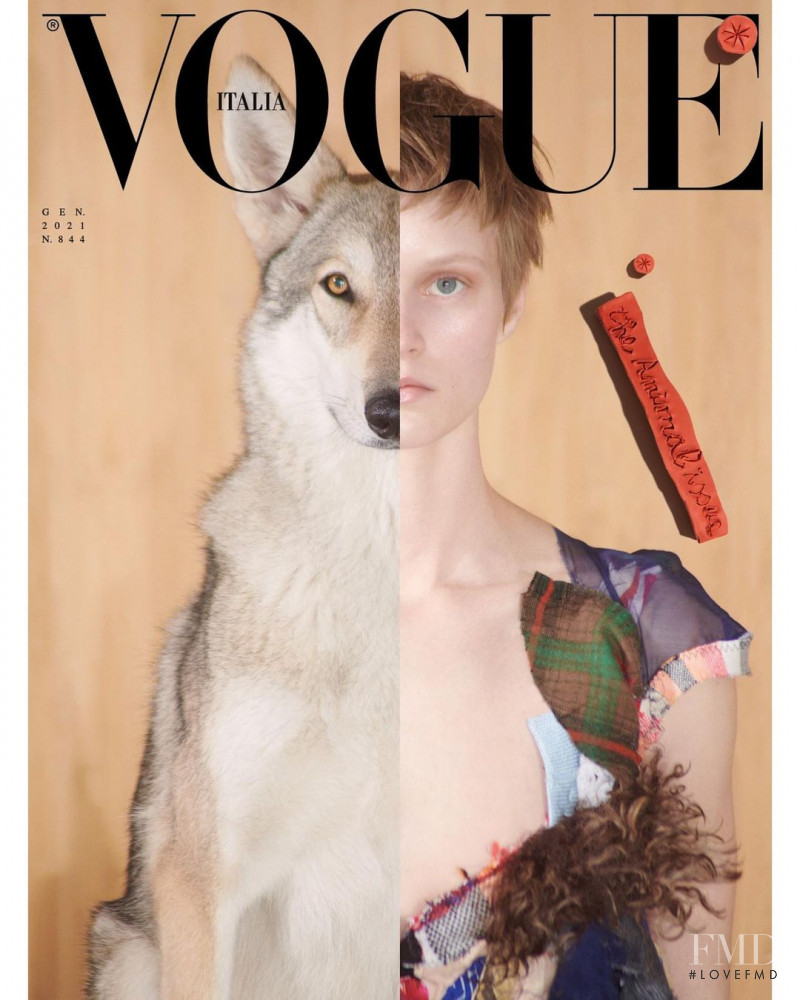 Sofia Hansson
 featured on the Vogue Italy cover from January 2021