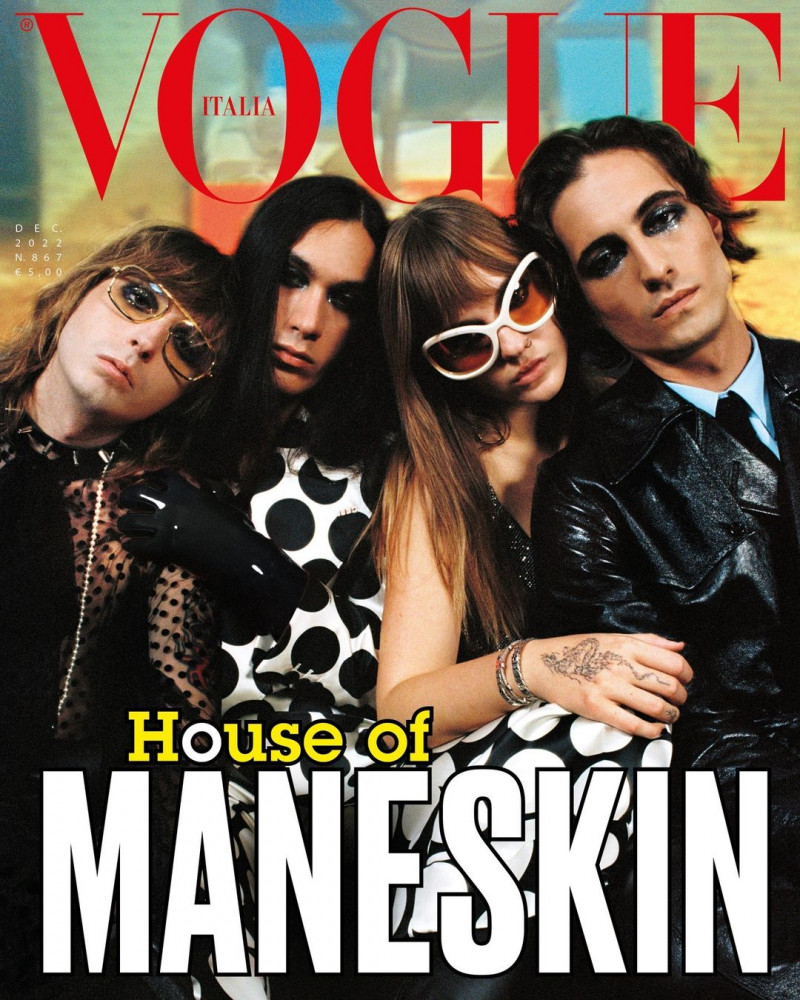 Maneskin featured on the Vogue Italy cover from December 2022
