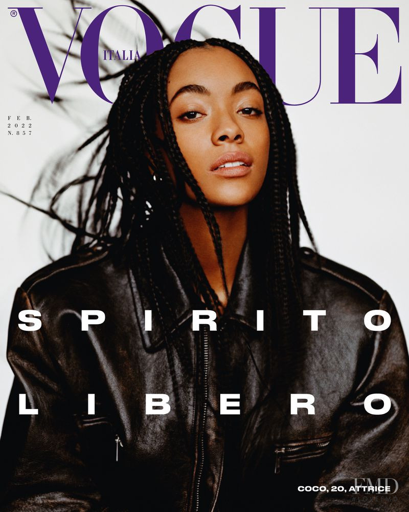 Coco Rebecca  featured on the Vogue Italy cover from February 2022