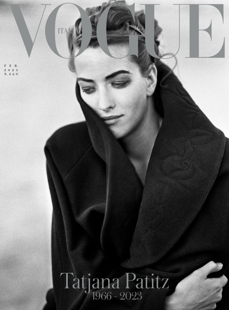 Tatjana Patitz featured on the Vogue Italy cover from February 2023