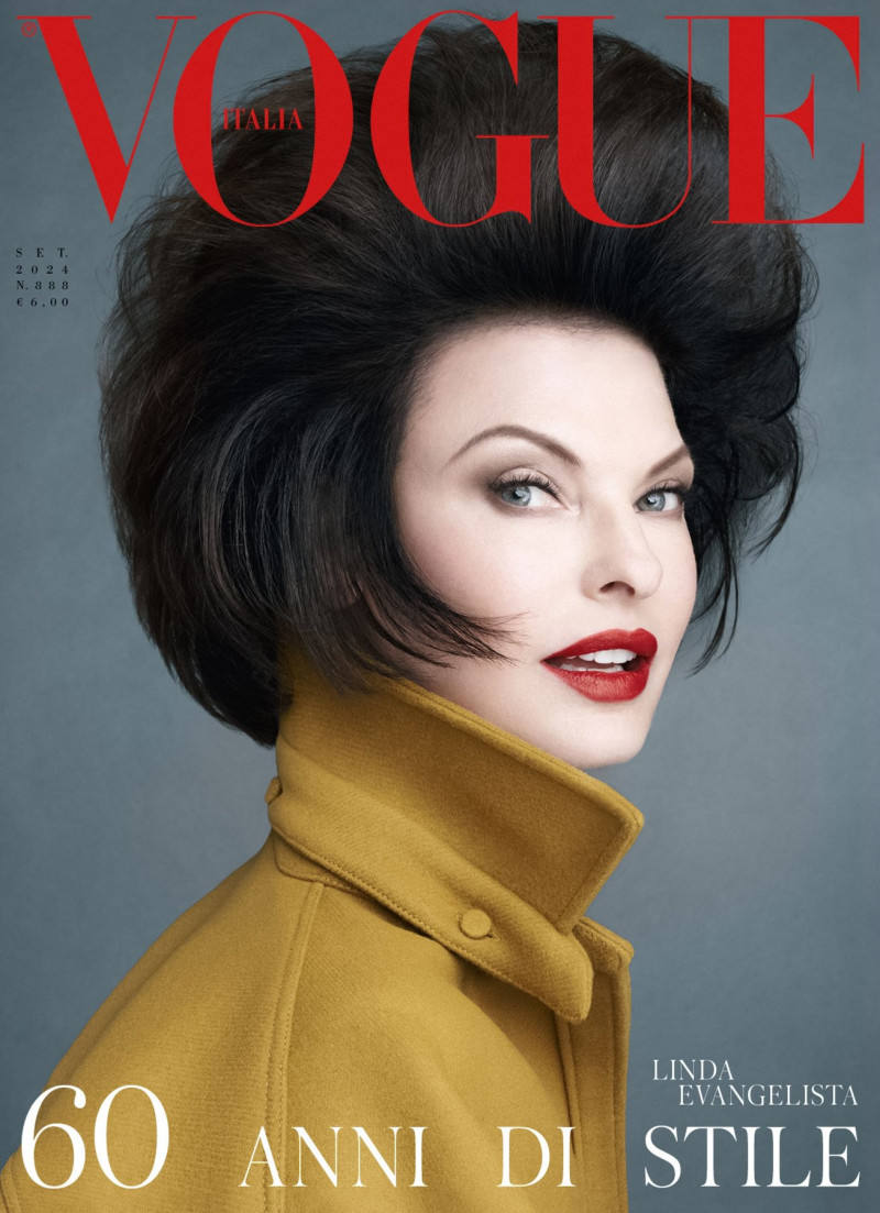 Linda Evangelista featured on the Vogue Italy cover from September 2024