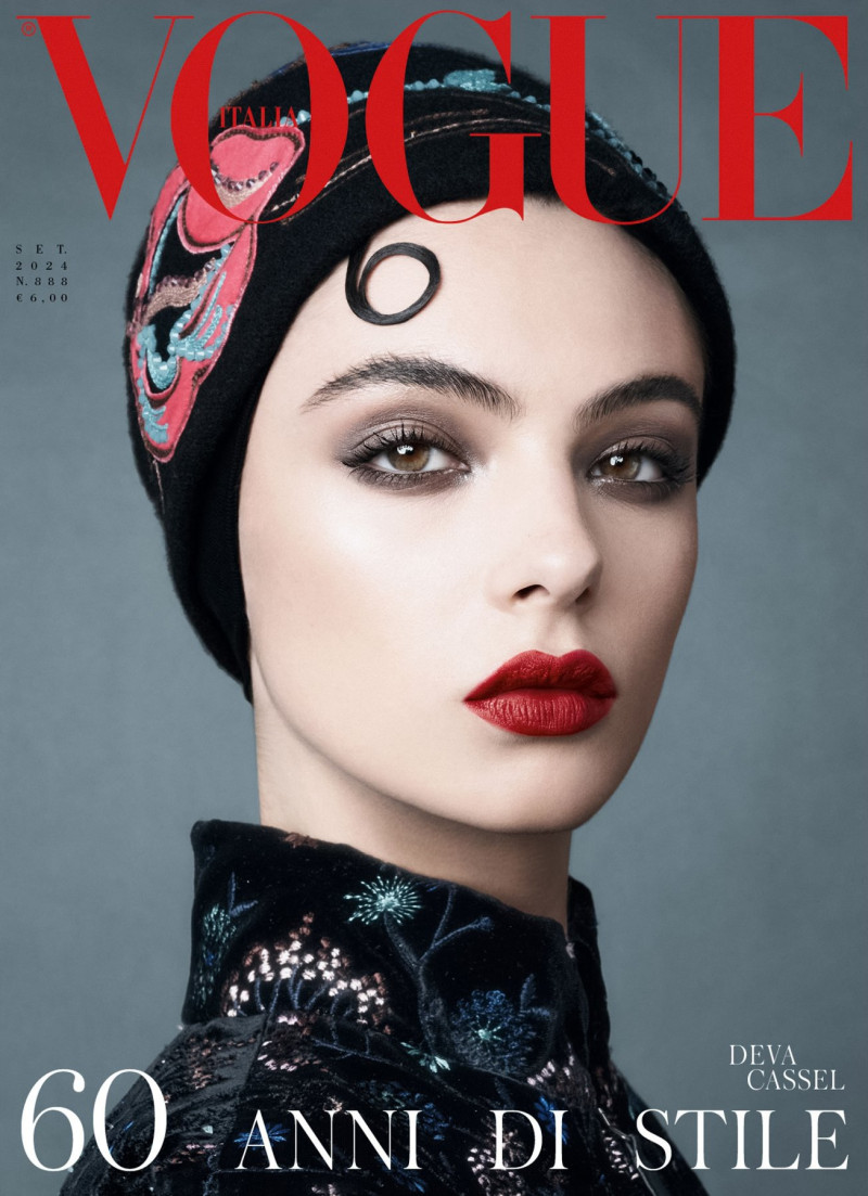 Deva Cassel featured on the Vogue Italy cover from September 2024