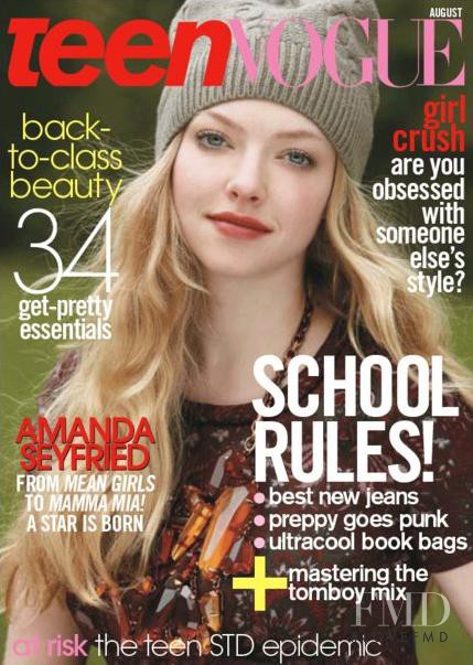 Amanda Seyfried featured on the Teen Vogue USA cover from August 2008