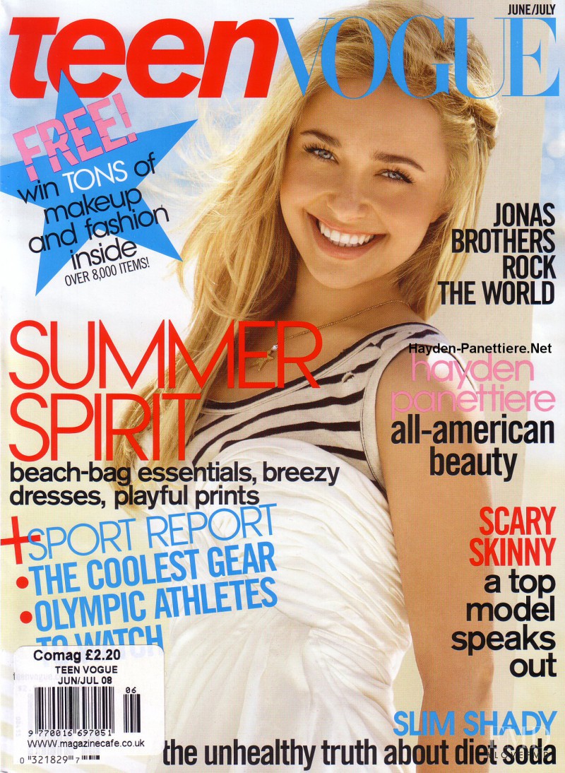 Hayden Panettiere featured on the Teen Vogue USA cover from June 2008