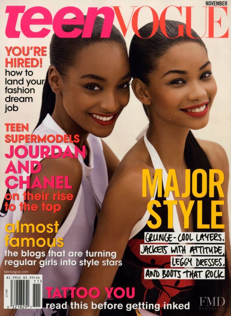 Chanel Iman, Jourdan Dunn featured on the Teen Vogue USA cover from November 2009