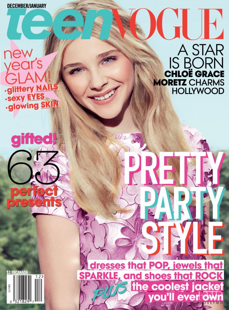 Chloë Moretz featured on the Teen Vogue USA cover from December 2011