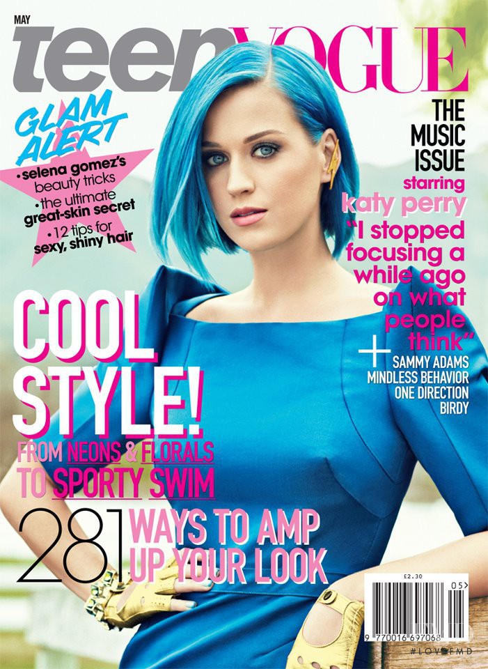 Katy Perry featured on the Teen Vogue USA cover from May 2012