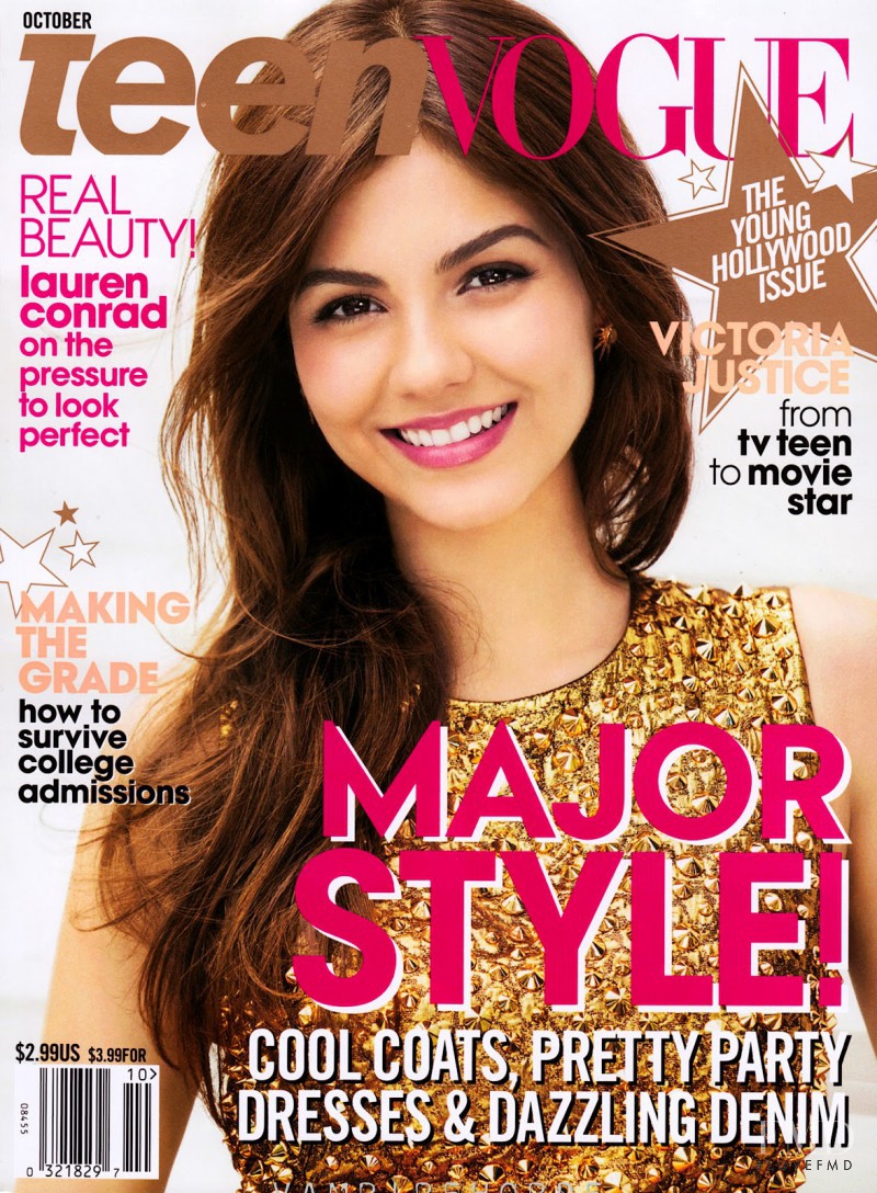 Victoria Justice featured on the Teen Vogue USA cover from October 2012