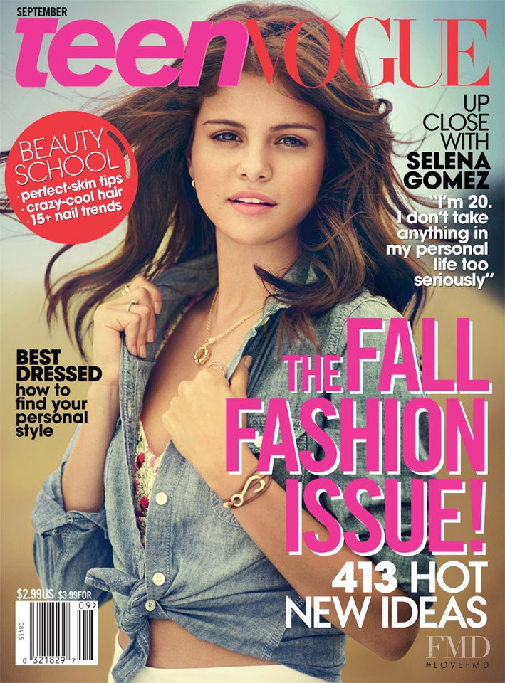 Selena Gomez featured on the Teen Vogue USA cover from September 2012