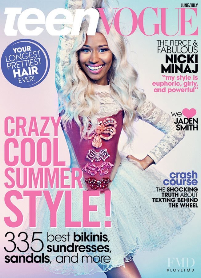 Nicki Minaj featured on the Teen Vogue USA cover from June 2013