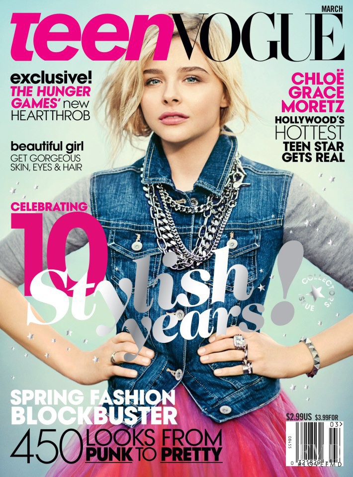 Chloë Moretz featured on the Teen Vogue USA cover from March 2013
