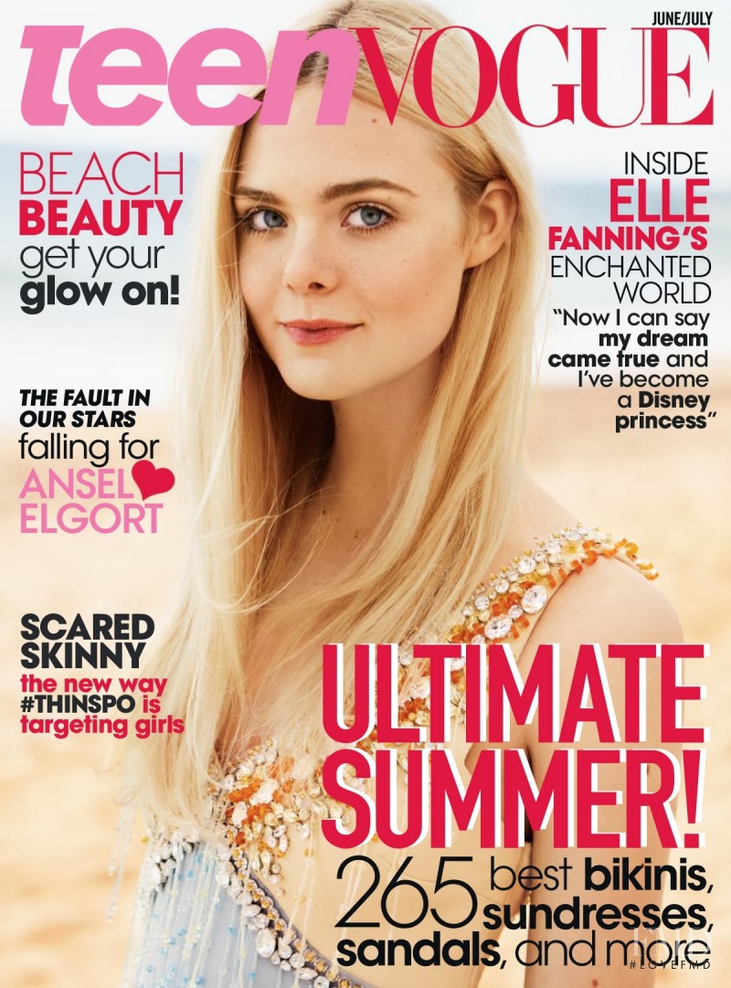 Elle Fanning featured on the Teen Vogue USA cover from June 2014