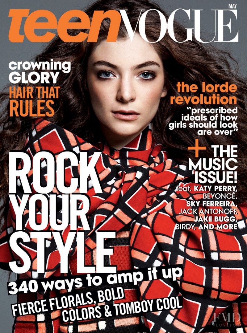Lorde featured on the Teen Vogue USA cover from May 2014