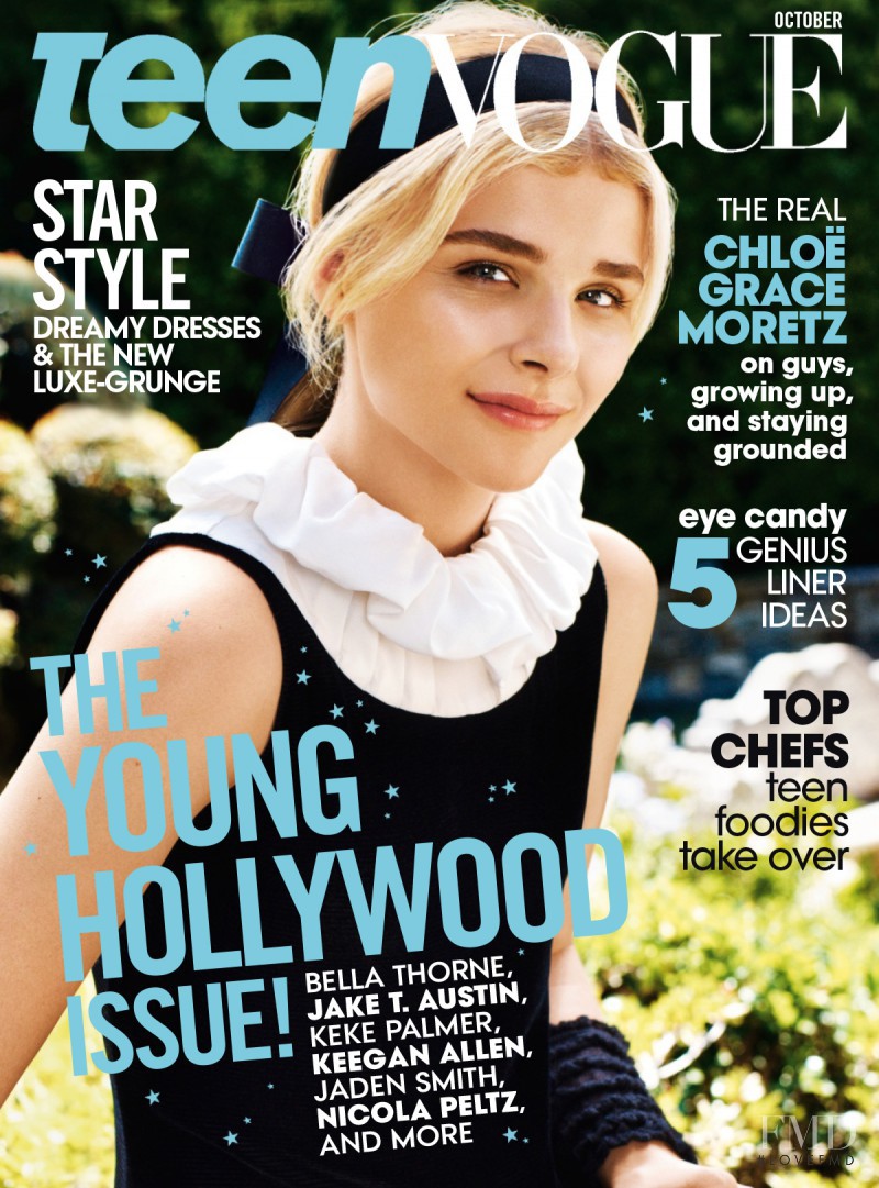 Chloë Grace Moretz featured on the Teen Vogue USA cover from October 2014