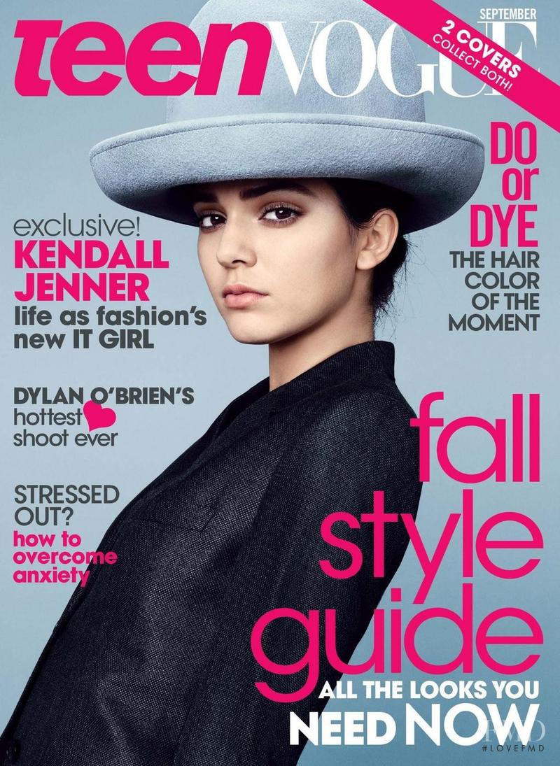 Kendall Jenner featured on the Teen Vogue USA cover from September 2014