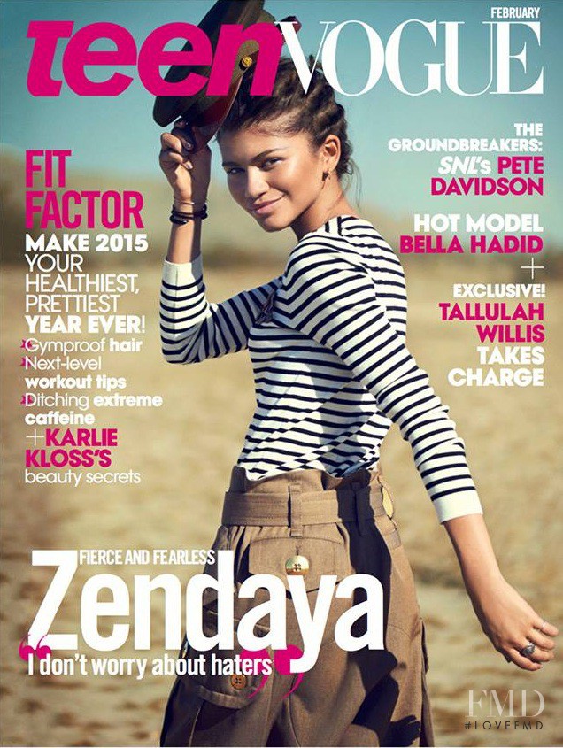 Zendaya Coleman featured on the Teen Vogue USA cover from February 2015