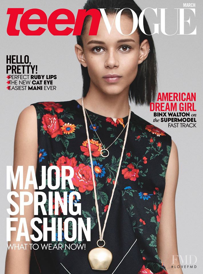 Binx Walton featured on the Teen Vogue USA cover from March 2015