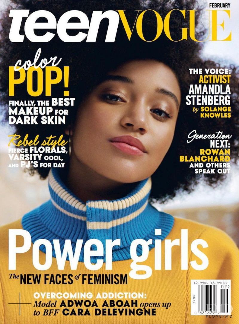  featured on the Teen Vogue USA cover from February 2016