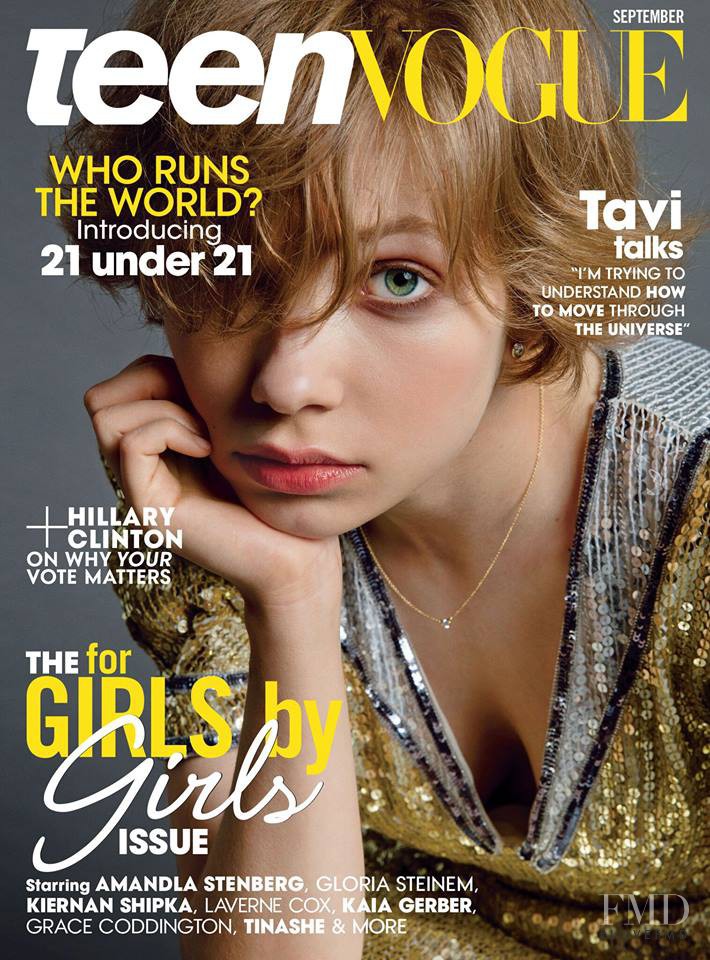 Tavi Gevinson featured on the Teen Vogue USA cover from September 2016
