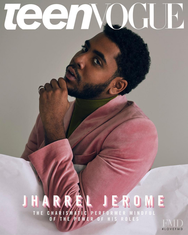 Jharrel Jerome featured on the Teen Vogue USA cover from February 2019