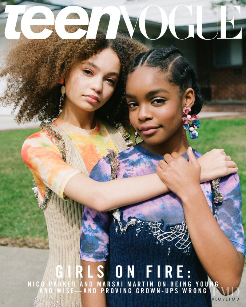 Nico Parker & Marsai Martin featured on the Teen Vogue USA cover from March 2019