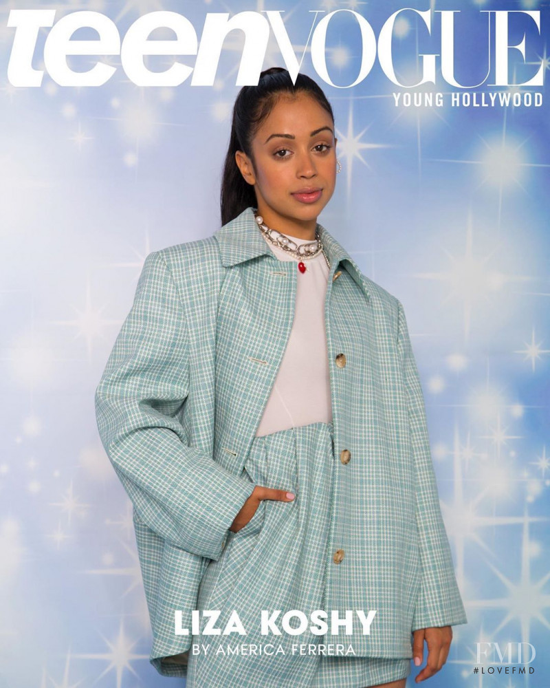 Liza Koshy featured on the Teen Vogue USA cover from February 2020