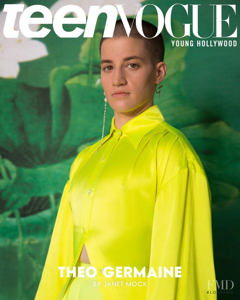 Theo Germaine featured on the Teen Vogue USA cover from February 2020
