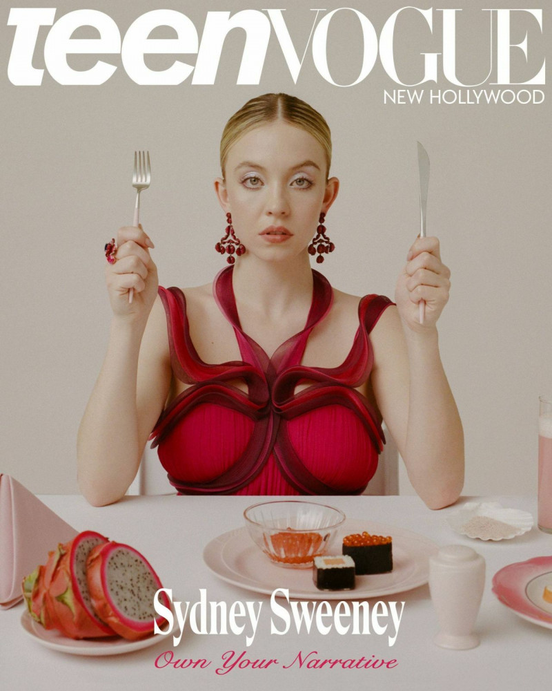 Sydney Sweeney featured on the Teen Vogue USA cover from March 2022