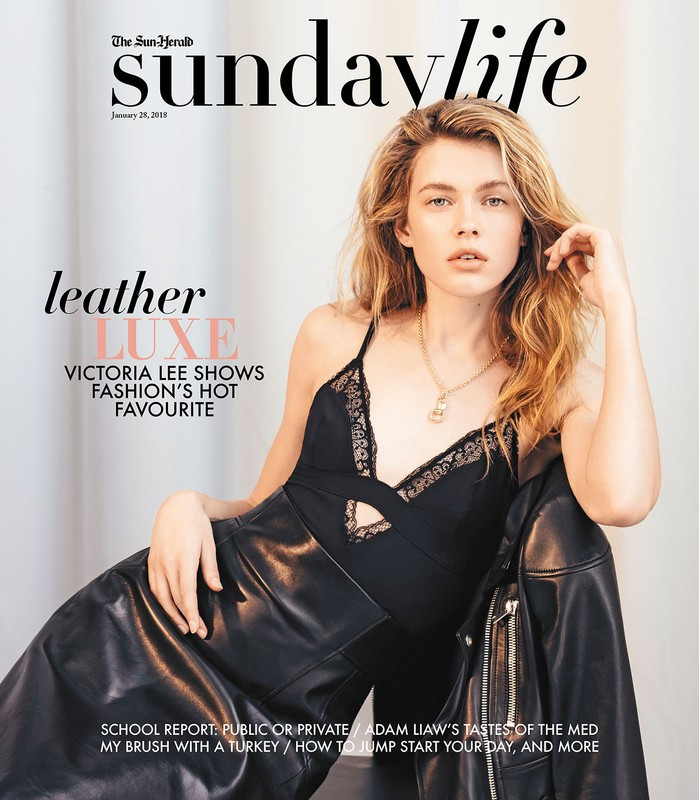 Victoria Lee featured on the Sunday Life cover from January 2018