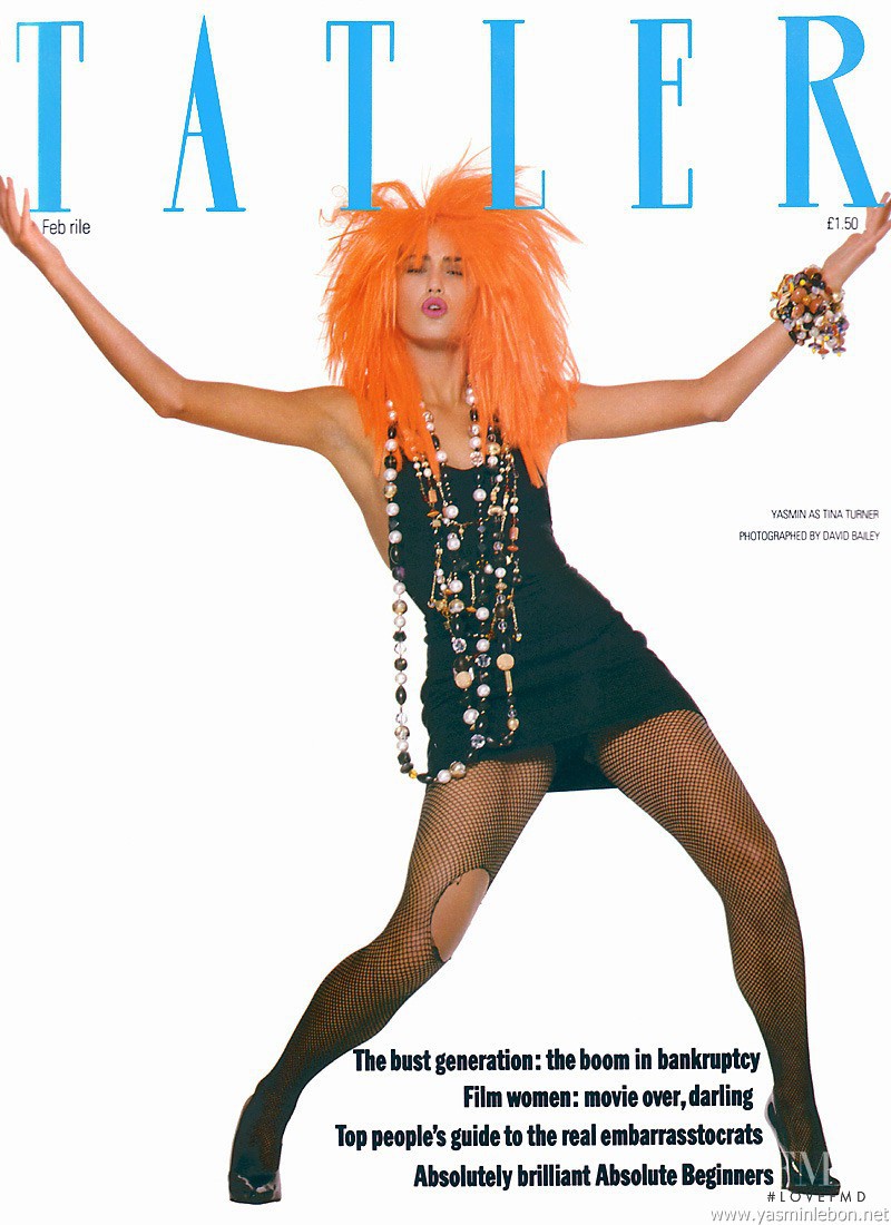 Yasmin Le Bon featured on the Tatler UK cover from February 1986
