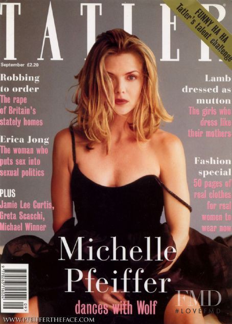 Michelle Pfeiffer featured on the Tatler UK cover from September 1994