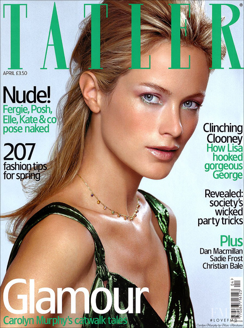 Carolyn Murphy featured on the Tatler UK cover from April 2005