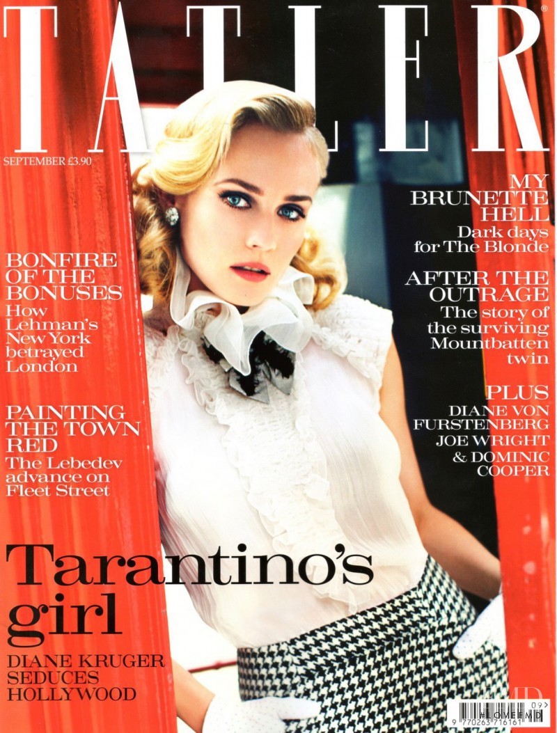 Diane Heidkruger featured on the Tatler UK cover from September 2009