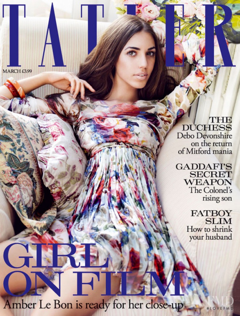 Amber Le Bon featured on the Tatler UK cover from March 2010