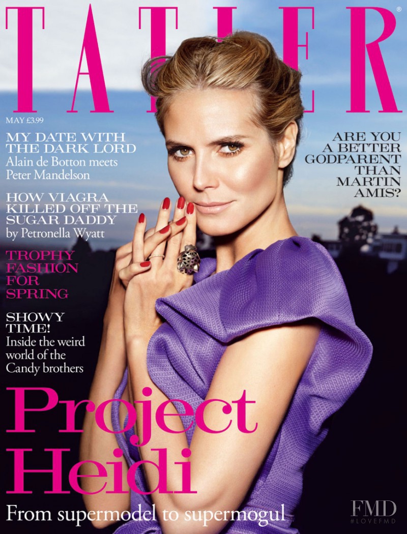 Heidi Klum featured on the Tatler UK cover from May 2010