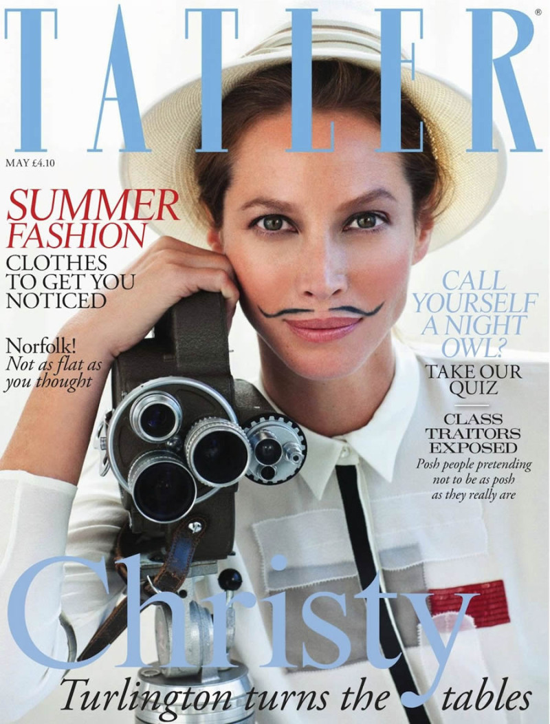 Christy Turlington featured on the Tatler UK cover from May 2012