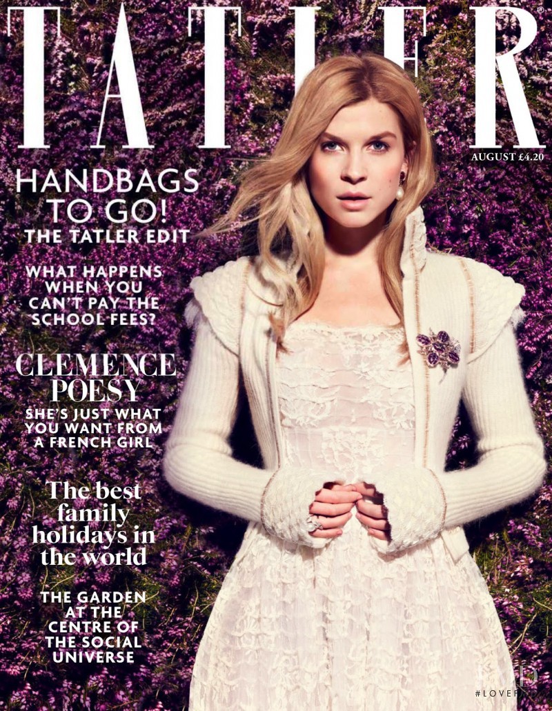 Clémence Poésy featured on the Tatler UK cover from August 2013