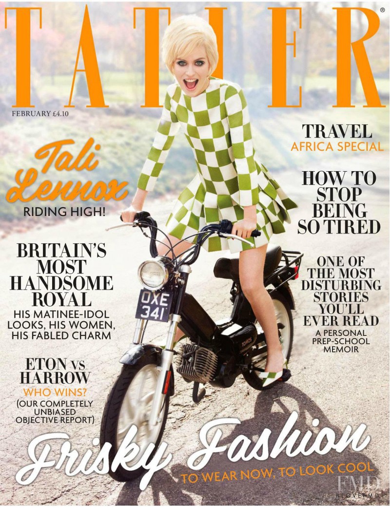 Tali Lennox featured on the Tatler UK cover from February 2013