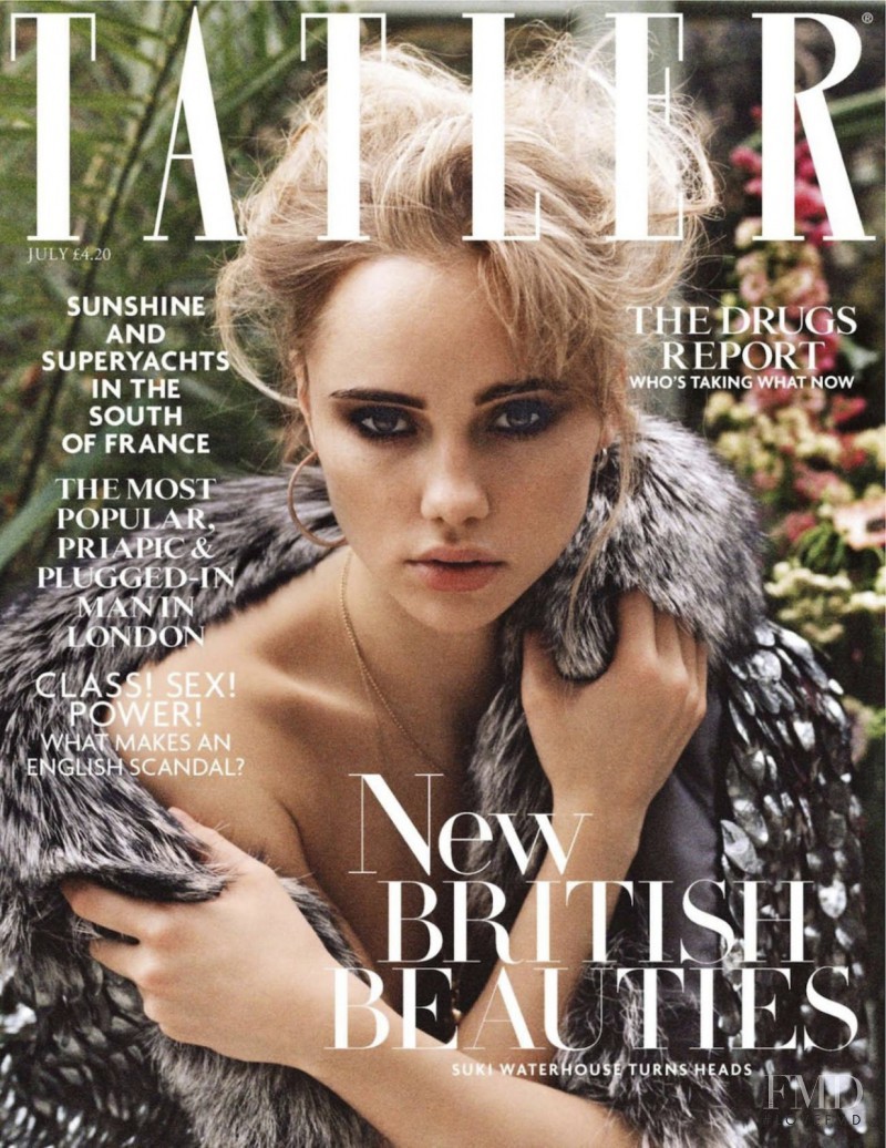 Suki Alice Waterhouse featured on the Tatler UK cover from July 2013